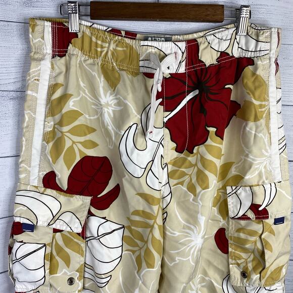 Aeropostale Mens Aero Surf Board Shorts Swim Trunks Hawaiian Print size Medium - Picture 3 of 6
